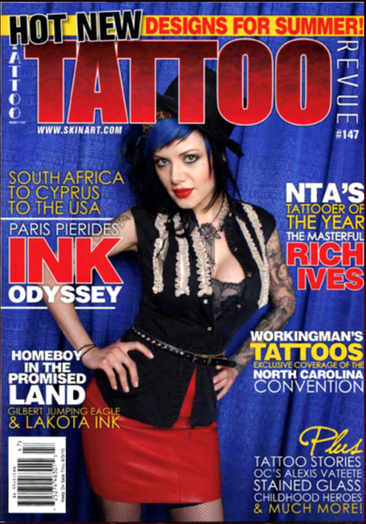 Tattoo magazine, tattoo artist cyprus, awarded tattoo artist cyprus